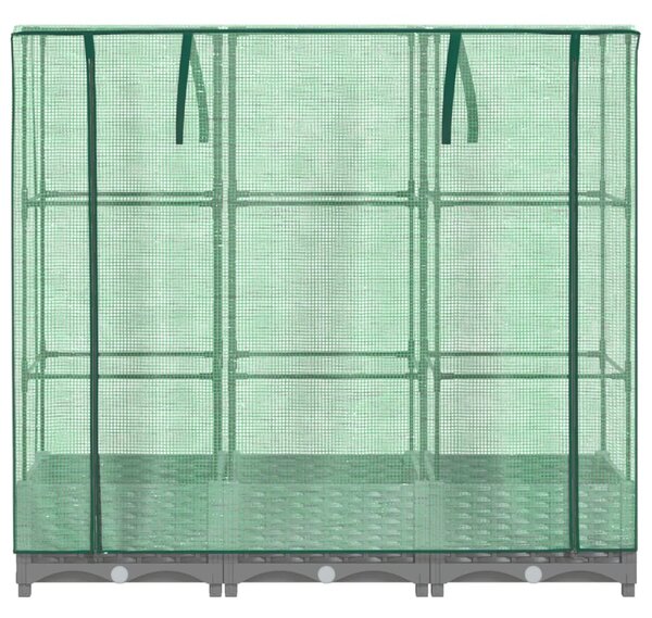 Rattan megjelenésű magaságyás melegháztakaróval 120x40x123 cm