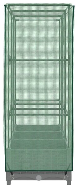 Rattan megjelenésű magaságyás melegháztakaróval 120x40x123 cm