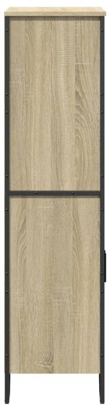 Sonoma tölgy színű szerelt fa magasszekrény 79,5x35,5x137,5 cm