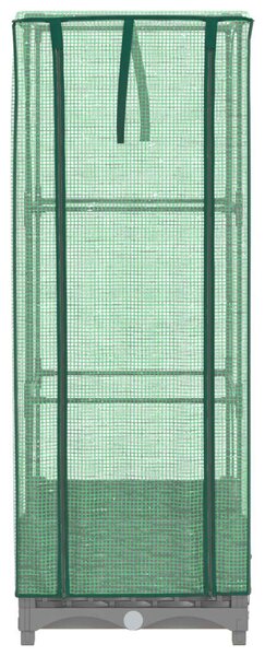 Rattan megjelenésű magaságyás melegháztakaróval 40x40x123 cm