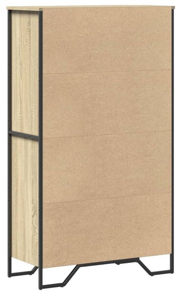 Sonoma tölgy színű szerelt fa magasszekrény 79,5x35,5x137,5 cm