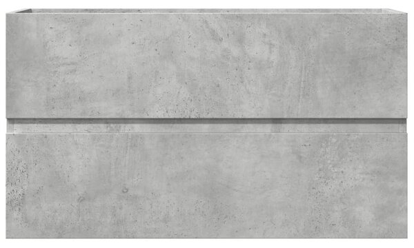 Betonszürke szerelt fa mosdószekrény 90 x 38,5 x 45 cm