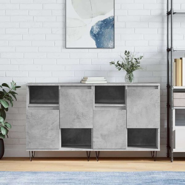 VidaXL Tálalószekrény - Betonszürke - 2 db - 120x35x70cm