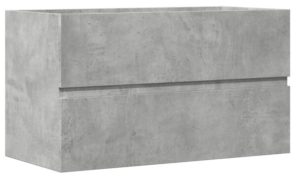Betonszürke szerelt fa mosdószekrény 90 x 38,5 x 45 cm