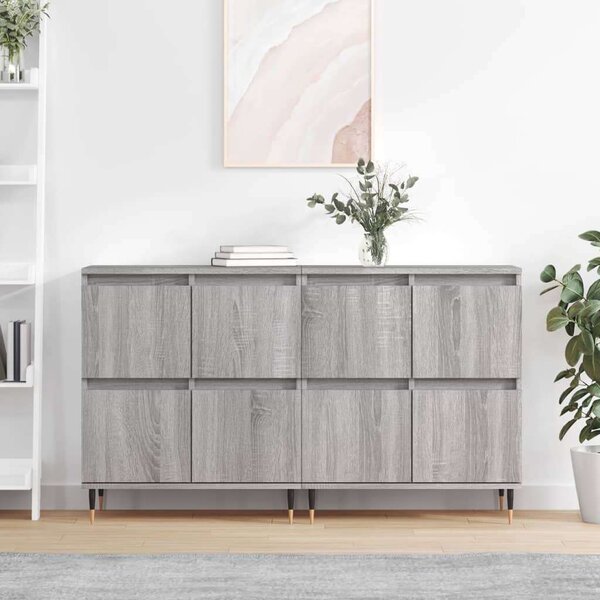 VidaXL Sonoma Szürke Tálalószekrény Szett - 2 db