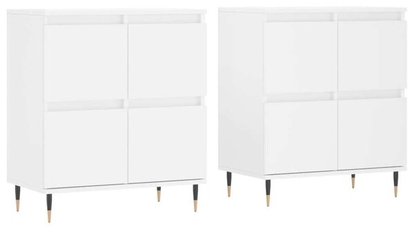 VidaXL Fehér Fa Tálalószekrény - 2 db - 120x35x70cm