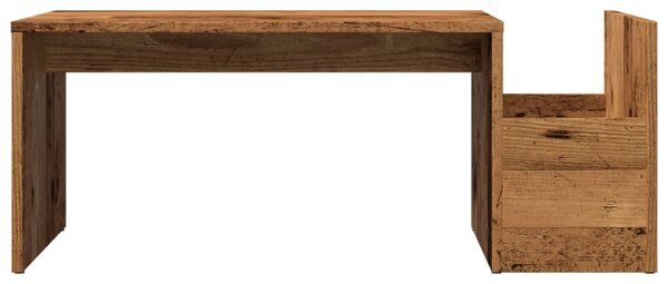 Antik fa színű szerelt fa dohányzóasztal 90 x 45 x 35 cm