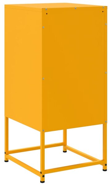 2 db mustársárga acél éjjeliszekrény 36 x 39 x 78 cm