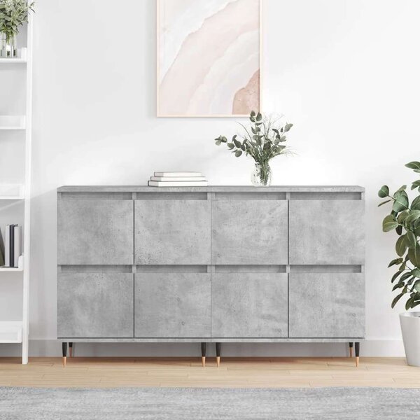 VidaXL Tálalószekrény - Betonszürke - 2 db - 120x35x70 cm