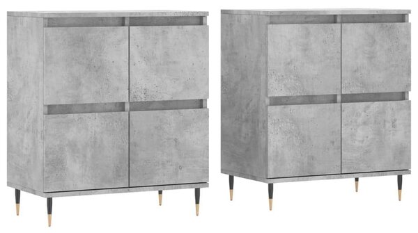 VidaXL Tálalószekrény - Betonszürke - 2 db - 120x35x70 cm