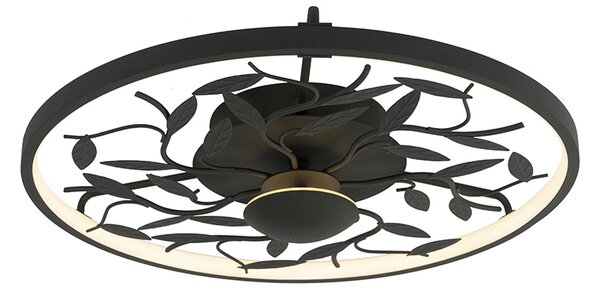 Art Deco mennyezeti lámpa fekete 3-fokozatú tompítható - Bota