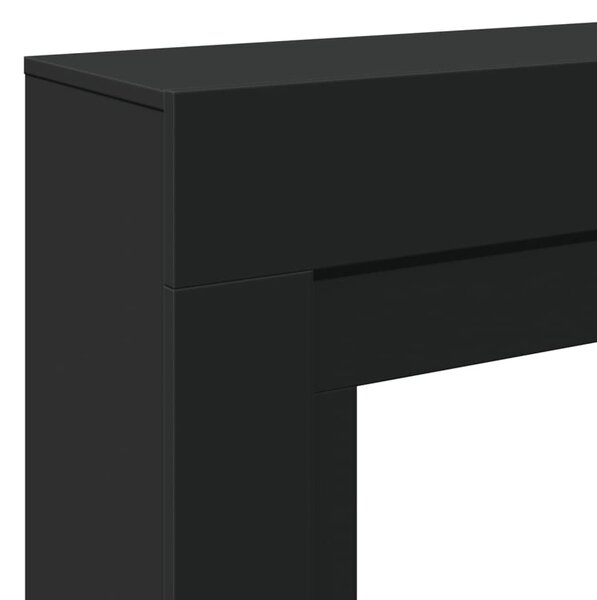 Fekete szerelt fa kandallóburkolat 100 x 30 x 87,5 cm