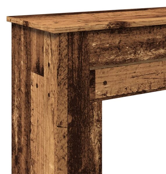 Antik fa színű szerelt fa kandallóburkolat 90 x 30 x 90 cm