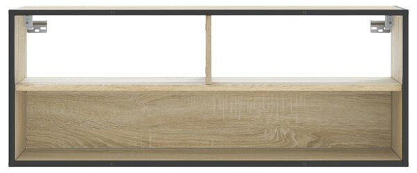 Sonoma tölgy színű szerelt fa és fém TV-szekrény 100x31x39,5 cm
