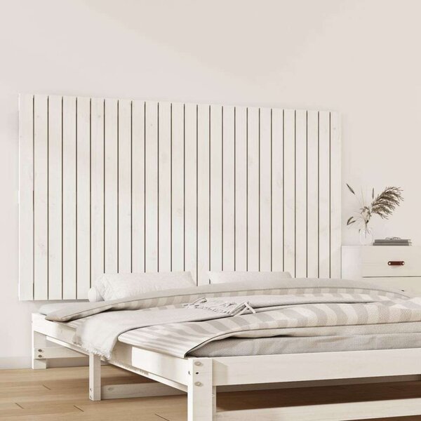 VidaXL Fehér Fenyőfa Fali Fejtámla - 160x90 cm