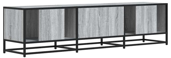 Szürke sonoma színű szerelt fa és fém TV-szekrény 160x35x41 cm