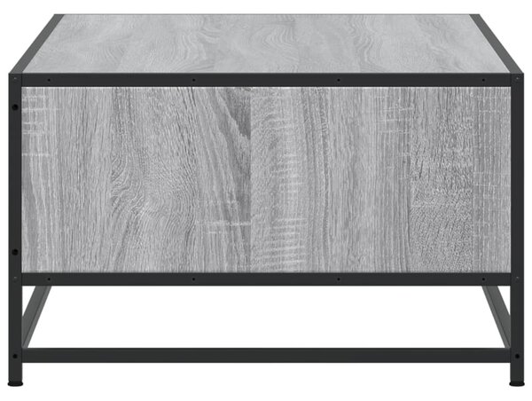 Szürke sonoma szerelt fa és fém dohányzóasztal 100 x 57 x 35 cm