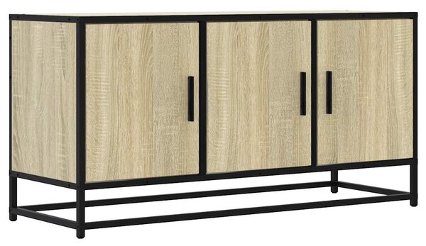 Sonoma tölgy színű szerelt fa és fém TV-szekrény 100x35x50 cm