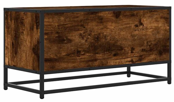 Füstös tölgy színű szerelt fa és fém TV-szekrény 80x34,5x40 cm