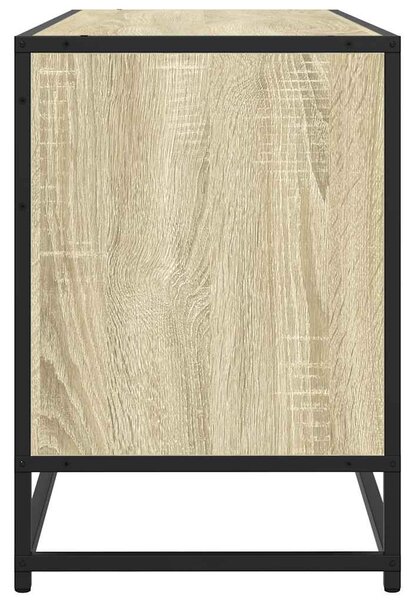 Sonoma tölgy színű szerelt fa és fém TV-szekrény 100x35x50 cm