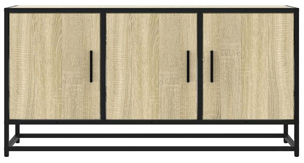 Sonoma tölgy színű szerelt fa és fém TV-szekrény 100x35x50 cm