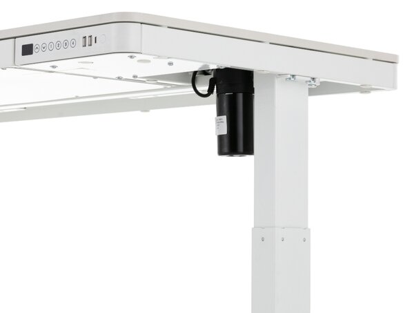 OfficeTech 2 állítható magasságú asztal, 120 x 60 cm, fehér