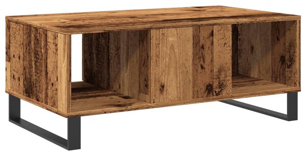 Antik fa színű szerelt fa dohányzóasztal 90 x 50 x 36,5 cm