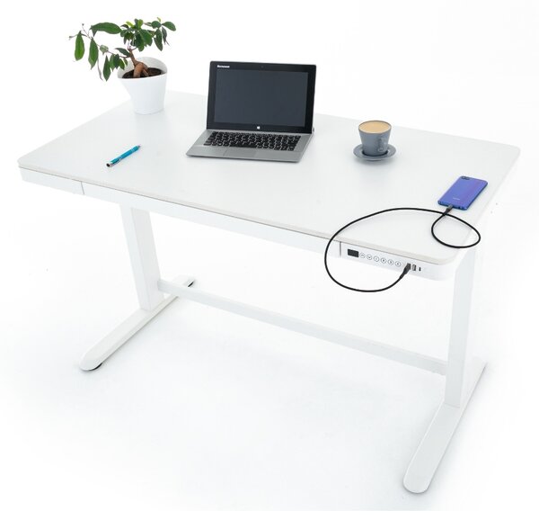 OfficeTech 2 állítható magasságú asztal, 120 x 60 cm, fehér
