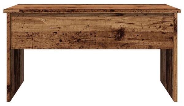 Antik fa színű szerelt fa dohányzóasztal 80 x 50,5 x 41,5 cm