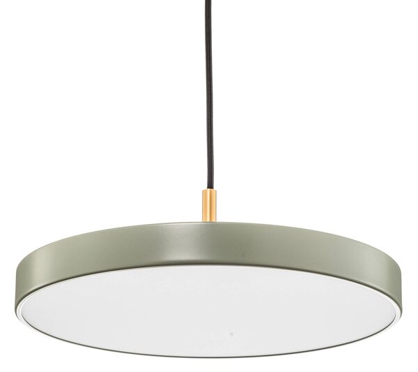 UMAGE Asteria Mini LED lógó lámpa, világoszöld/sárgaréz, Ø 31 cm, dimmelhető, Zöld, Nappali / Étkező, Alumínium, Dizájn