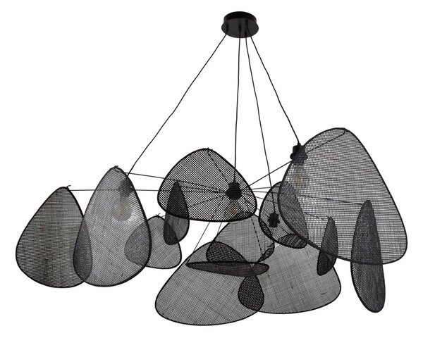 MARKET SET lógó világítás Screen XXL, 90 cm, fekete, rattan, dimmelhető, Fekete, Nappali / Étkező, Fa, Dizájn