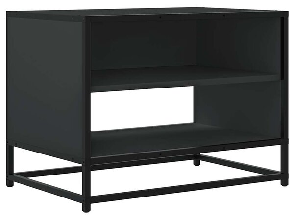 Fekete szerelt fa és fém TV-szekrény 61x40x46 cm