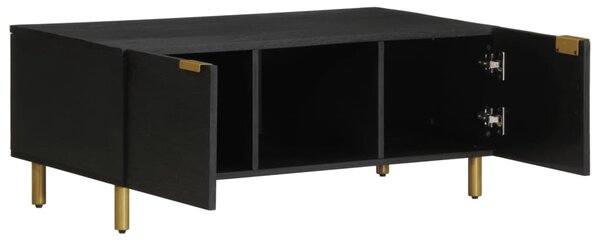 Fekete szerelt fa dohányzóasztal 100 x 54 x 40 cm