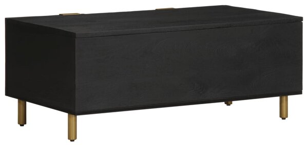 Fekete szerelt fa dohányzóasztal 100 x 54 x 40 cm