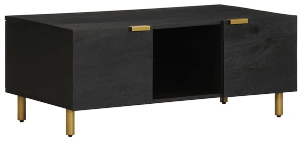 Fekete szerelt fa dohányzóasztal 100 x 54 x 40 cm