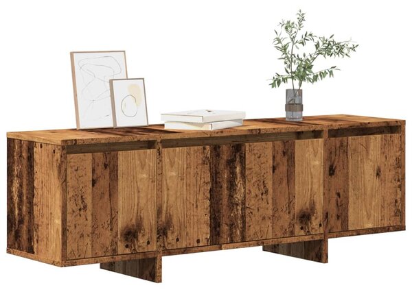 Antik fa színű szerelt fa TV-szekrény 120 x 30 x 40,5 cm