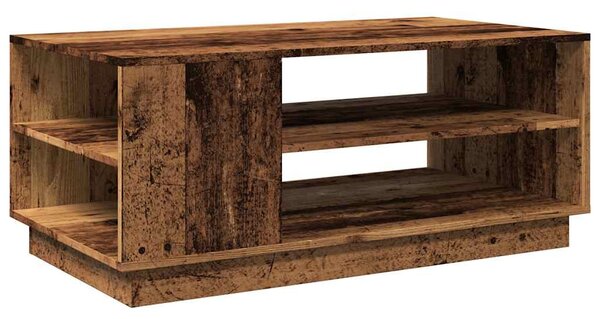 Antik fa színű szerelt fa dohányzóasztal 102 x 55 x 43 cm