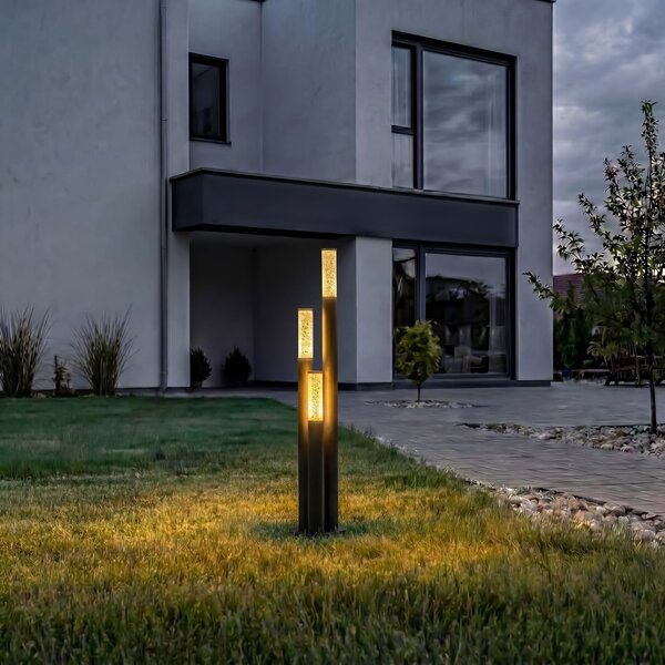 Kültéri Lámpa Lindby, Gavros, dimmable, Fekete, Terasz, Alumínium, Modern