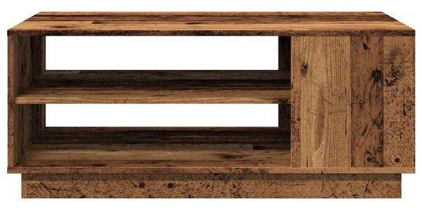 Antik fa színű szerelt fa dohányzóasztal 102 x 55 x 43 cm