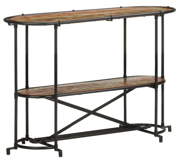Tömör újrahasznosított fa konzolasztal 110 x 42 x 76 cm