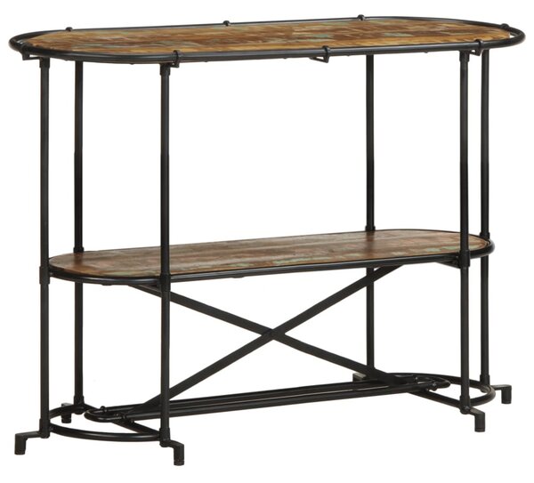 Tömör újrahasznosított fa konzolasztal 110 x 42 x 76 cm