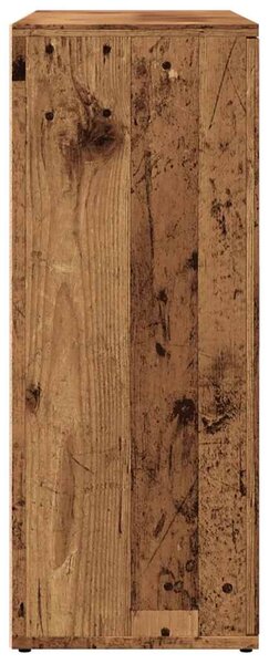 Antik fa színű szerelt fa tálalószekrény 91 x 29,5 x 75 cm