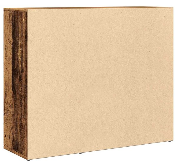 Antik fa színű szerelt fa tálalószekrény 91 x 29,5 x 75 cm