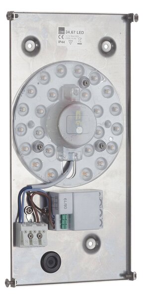 CMD Szenzoros LED kültéri fali világítás Aqua Rain, rozsdamentes acél, Alu / szürke / cink, Rozsdamentes acél, Modern