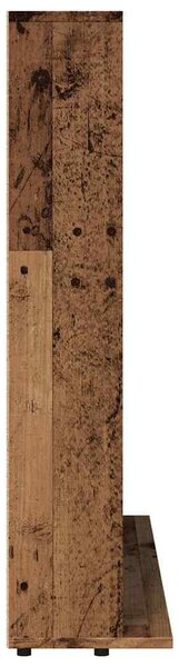 Antik fa színű szerelt fa CD-szekrény 102 x 23 x 89,5 cm