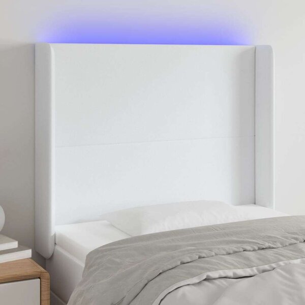 VidaXL LED-es Fejtámla - Fehér Műbőr - 93x128cm