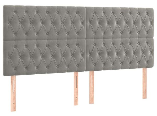 VidaXL Bársony Ágytámlá LED-del - 200cm