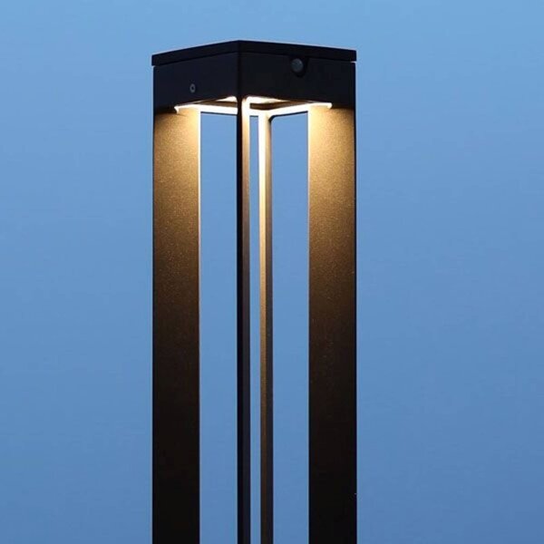 Les Jardins LED szolárlámpa, 90 cm, szürke, érzékelővel, dimmelhető, Alu / szürke / cink, Alumínium