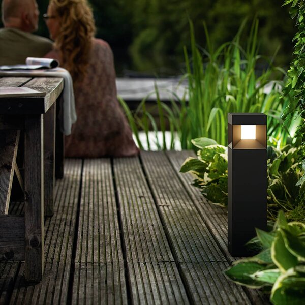 Philips Parterra LED talapzati lámpa, Fekete, Alumínium, Modern