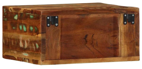Tömör újrahasznosított falra szerelhető TV-szekrény 40x30x19 cm